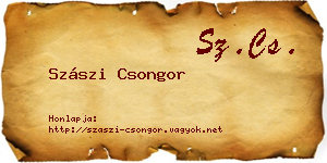 Szászi Csongor névjegykártya