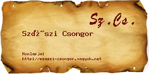 Szászi Csongor névjegykártya